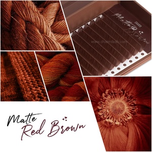 Charmlash - Bandejas de Pestañas Individuales al por Mayor, Extensiones de Pestañas Clásicas Marrones, Extensiones de Pestañas de PBT Alemán, Marrón Mate, OEM, ODM - Product Image 5