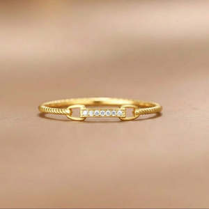 NOVAMART Fine Gold Plated Fashion <b>Ring</b> with Heart Design for Valentine's Day Wholesale Export - Product Image 2