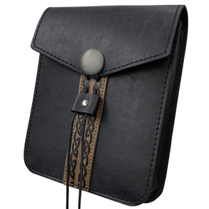 Sacoche à bandoulière en cuir de style médiéval avec sangle réglable pour le jeu de rôle historique de reconstitution fantastique - Product Image 3