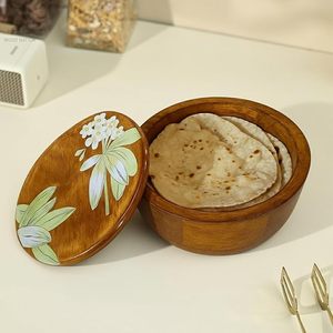 Handmade <b>Wooden</b> Roti <b>Box</b> for Storing Warm Chapatis Perfect for Daily Home Use Affordable <b>Wooden</b> Chapati Storage <b>Box</b> - Product Image 2