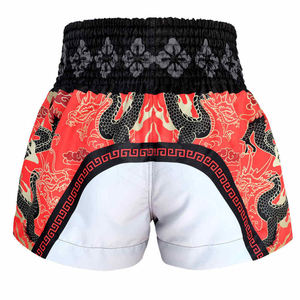 Pantalones cortos de Muay Thai para hombre más vendidos, transpirables de secado rápido con diseño de logotipo personalizado, patrón sólido e impresión Digital - Product Image 2