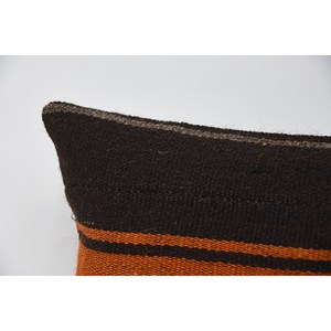 Brown Kilim Wool Rug 12x24 Inch Woven Vintage Patterned Rug - Product Image 2