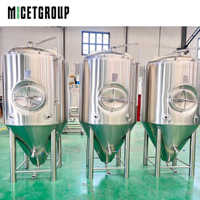 Fermenteur de brassage de bière 1000L isolé cuve de fermentation conique 10HL avec veste de contrôle de température et soupape de surpression