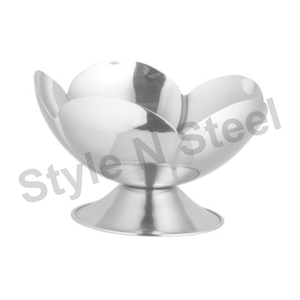 Taza de helado con diseño de flores con cuenco de acero inoxidable para sopa, arroz, helado, aperitivos, juego de cuencos de acero inoxidable - Product Image 1