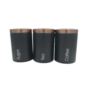 Classic Design <b>Tea</b> <b>Sugar</b> And <b>Coffee</b> <b>Canister</b> Set Use For Home And Kitchen Tabletop Food Storage Boxes - Product Image 1