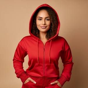 Conjunto Deportivo de Invierno de Dos Piezas con Logotipo Personalizado, Sudadera con Capucha y Pantalones de Chándal de Forro Polar Térmico de Algodón, Impermeable, con Estampado Formal - Product Image 2