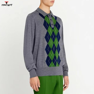 Hot Selling New Fashion Crewneck Winter Design Customized Anti-Wrinkle Quick Dry Breathable Knitted Front Logo <b>Sweater</b> Men - Product Image 4