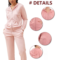 Fournisseur direct d'usine, logo personnalisé, ensemble deux pièces pour femmes, coupe ample, sweat-shirt uni, bouton en dentelle, short en polaire, décontracté, 100% coton