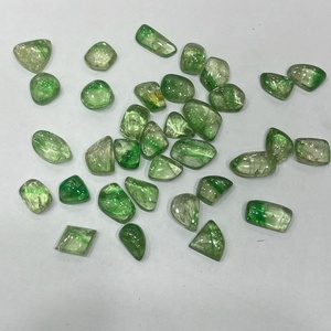 Piedras Preciosas de Tsavorita Bicolor Natural, Lisas, sin Taladrar, sin Cortar, de 8 mm, Granate Verde, Piedras Sueltas para Anillos, Joyería, Venta al por Mayor - Product Image 3