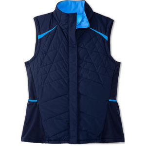 Venta caliente nueva moda mujer chaleco largo acolchado ligero invierno chaleco Vintage piel botón lona cálido para niñas al por mayor - Product Image 1