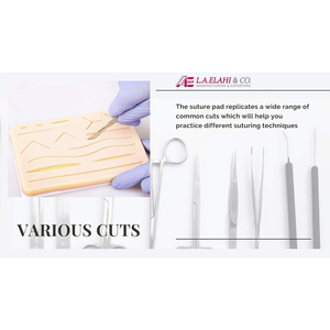 Kit de Práctica de Sutura para Estudiantes de Medicina Veterinaria, Set Completo de Entrenamiento Quirúrgico con Sensación de Piel Real, Almohadilla de Sutura de Silicona 2026 - Product Image 3