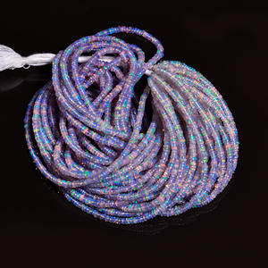 Cuentas redondas de ópalo etíope, piedras preciosas de cuentas de ópalo Ultra, cuentas de ópalo, cuentas redondas de ópalo de fuego múltiple, fabricación de joyas de ópalo de piedras preciosas - Product Image 3