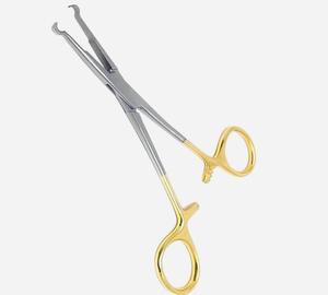Pinza Vascular de Titanio Elite con Mandíbula Angulada, Oclusión Atraumática, Pinzas Quirúrgicas de Titanio Ligeras, Largo Alcance y Precisión - Product Image 1