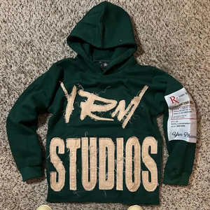 Sweat à capuche avec broderie délavée et patch sur la manche, streetwear, pull oversize en polaire à capuche - Product Image 4