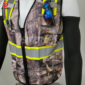 เสื้อกั๊กและแจ็กเก็ตผู้ชายผ้าโพลีเอสเตอร์สะท้อนแสงสูงมีกระเป๋า100% ชุดทำงานซิปสำหรับฤดูร้อน - Product Image 5