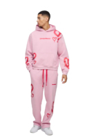 2025 vente en gros de haute qualité sweats à capuche lourds et jogger ensemble hommes surdimensionné survêtement à capuche ensemble hommes