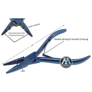 Alicates profesionales para extensiones de cabello | Herramienta de acero inoxidable para instalación de microanillos y cuentas - Product Image 1