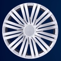 Enjoliveurs de jantes Teamcar ABS chromés argentés 15 pouces haute résistance pour Civic/CR-V/Fiat-1, lot de 4 pièces, emblème offert