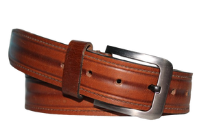 Ceinture de profil en cuir cousu avec boucle en alliage avec personnalisation du fournisseur en gros - Product Image 3