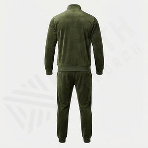 Conjunto Deportivo de Terciopelo para Hombre con Logotipo Personalizado, Sudadera con Capucha, Pantalones Deportivos de Gimnasio, Bordado, Invierno, Algodón, Chándal Deportivo - Product Image 2