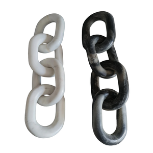 Suministro DE LA India, artículos de decoración del hogar respetuosos con el medio ambiente personalizados, cadena de madera de decoración de eslabones de cadena de dos anillos única hecha de mármol - Product Image 2