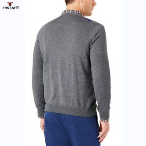 Suéter de Hombre de Cachemira y Lana, Tejido Personalizado, con Logotipo Personalizado en la Parte Delantera, Transpirable, Antiarrugas, para Invierno, Precio al por Mayor - Product Image 4