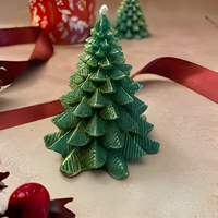 Bougies Artisanales en Cire de Soja Écologiques en Gros, Fortement Parfumées à la Vanille, Mini Sapin de Noël, Décoration d'Intérieur pour Halloween et Bars