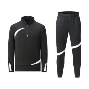 ชุดวอร์มฟุตบอลแบบสั่งทำพิเศษสำหรับผู้ชาย ระบายอากาศได้ดี มีฮู้ด แขนยาว พร้อมโลโก้ทีม/สโมสร แจ็คเก็ต ชุดกีฬา MOQ ต่ำ - Product Image 2