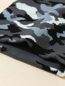 Bonnet d'hiver uni en jacquard à revers pour homme et femme, motif camouflage vert – Nouvelle collection - Product Image 6