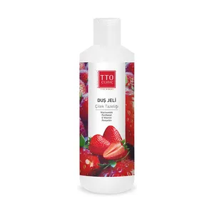 Gel Douche Fraîcheur Fraise TTO Clinic 500ml Hydratant Nourrissant Rafraîchissant au Beurre de Cacao, Vitamine E, Niacinamide et Panthénol - Product Image 1