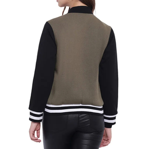 Mode broderie veste pour femmes élégant haute qualité Varsity veste épais hiver tenue décontracté chaud Streetwear Varsity veste - Product Image 4