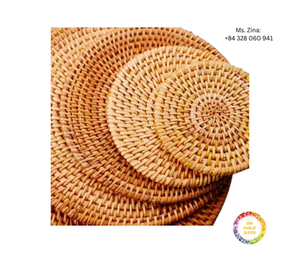 Posavasos de ratán hecho a mano ecológico posavasos tejido Natural posavasos resistente al calor para cocina mesa de comedor - Product Image 5