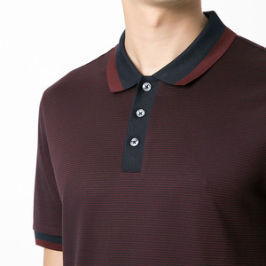 Polo de algodón personalizable con cuello en V para hombre, Jersey de punto de piña jacquard, Top ajustado, camisa de punto para hombre - Product Image 6