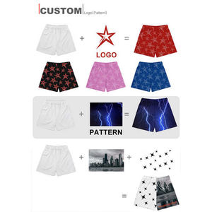 Pantalones cortos de malla de poliéster de talla grande para hombre con logotipo personalizado OEM, informales, sólidos, no tejidos, para correr en la playa, deportes, gimnasio, pantalones cortos estampados - Product Image 2