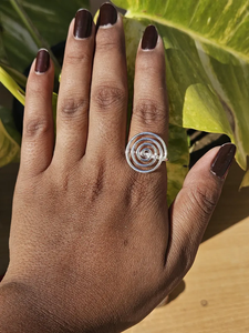 Venta directa de fábrica, superventas, anillo espiral Simple grueso, diseño minimalista, anillo de Plata de Ley 925 pura - Product Image 6