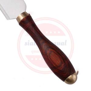 Juego de 6 cuchillos para queso con mango de madera, juego de cuchillos para queso de acero de Damasco para untar queso de uso diario - Product Image 5