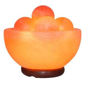 Cuenco de Sal del Himalaya Orgánico Tallado a Mano con Diseño Elegante con Tema Floral NSLT - Product Image 2