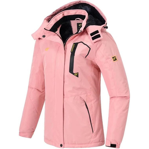 Veste de ski à capuche Softshell imperméable pour femmes pourrait veste imperméable de neige en laine personnalisable - Product Image 1