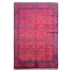 Alfombra afgana anudada a mano, única en su tipo, de 7'7 x 5'8, Afg53 - Product Image 1