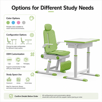 Ensemble bureau et chaise pour enfants réglables en hauteur, table d'étude ergonomique pour enfants, station d'apprentissage pour étudiants, mobilier pour l'école, la maison et la chambre