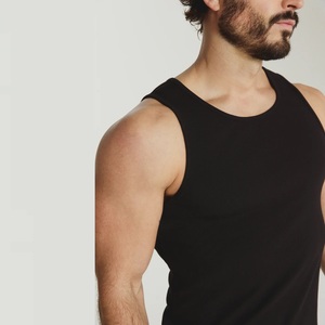 Wholesale Custom High Quality Men Cotton Fitness Vest Ribbed <b>Singlet</b> Gym Outdoor <b>Running</b> Sports Plain Training Tank Tops - Product Image 4
