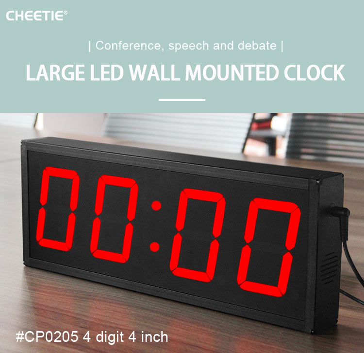 CHEETIE CP18 LED Digital Clock - Big Red Countdown Display