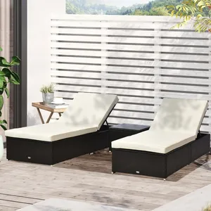 Chaise de PATIO en rotin, meuble de soleil en POLY, chaise de bain de soleil en plein air/jardin, mobilier de piscine en plein air