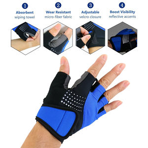 Guantes Deportivos para Ciclismo, Entrenamiento Atlético al Aire Libre, con Muñequera Ajustable - Product Image 4