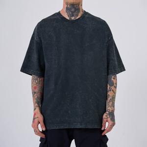 2025 <b>Men's</b> Oversized <b>Muscle</b> <b>T</b>-<b>Shirt</b> - High Elastic Acid Washed 100% cotton <b>T</b>-<b>shirt</b> for <b>men</b> loose fit printed - Product Image 4