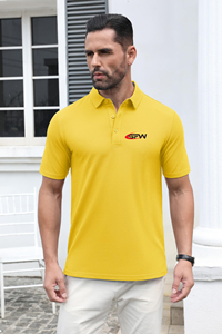 T-shirt de golf à manches courtes pour homme, performance, anti-humidité, athlétique, décontracté, tricoté, Spandex/Polyester 220g, ODM - Product Image 3
