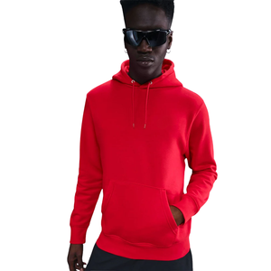 <b>Men</b> Winter <b>Red</b> Pullover <b>Hoodie</b> Cotton Fleece Warm Plain Hooded Sweatshirt Long Sleeve Streetwear Solid Color Custom Wholesale - Product Image 1