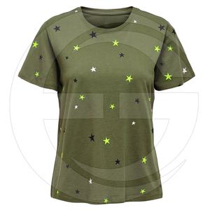 Camiseta de sublimación de Color liso para mujer, camisetas gruesas de secado rápido para mujer, camisa 100% de poliéster con cuello redondo - Product Image 1