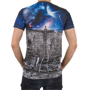 เสื้อยืดผู้ชายพิมพ์ซับลิเมชันแบบแห้งเร็ว-ใส่กลางแจ้งคอกลมแขนสั้นระบายอากาศโพลีเอสเตอร์สีทึบ - Product Image 3