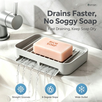 Porte-savon carré petit en silicone flexible 135x102x28mm, égouttoir de salle de bain écologique, facile à nettoyer, étanche, antidérapant, minimaliste